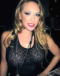 Monique Alexander flirts with fans at a porn event